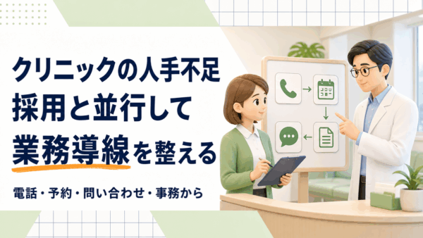 クリニックの人手不足、採用と並行して整えたい4つの業務導線