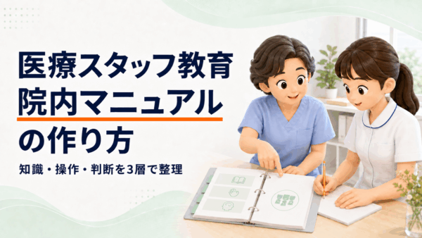 医療スタッフ教育を仕組み化するには？使われる院内マニュアルの作り方