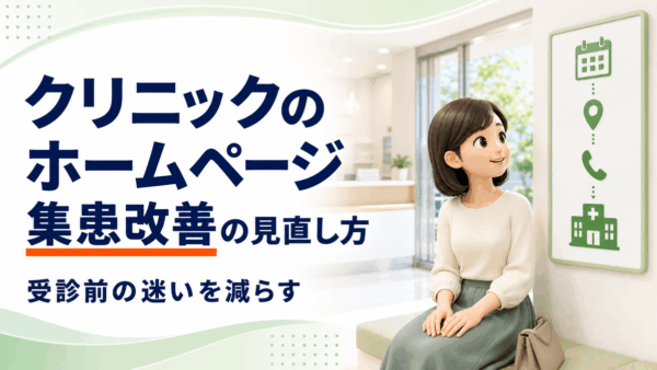 クリニックのホームページで集患を改善するには？受診前の迷いを減らす見直し方